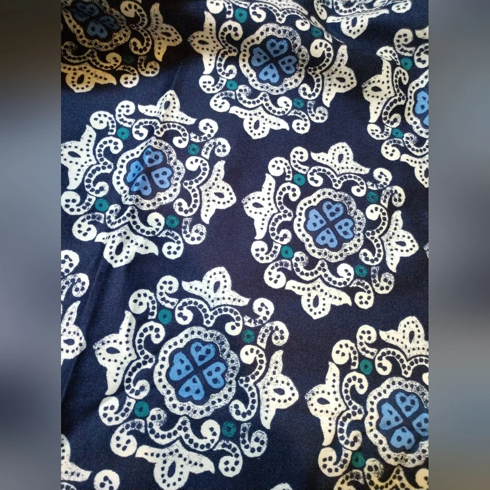 2 Yards NEW Fabric Home Decor DELHI Blue Ty Pennington Impressions